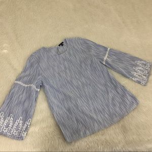 Stella & dot summer beach embroidered top size medium